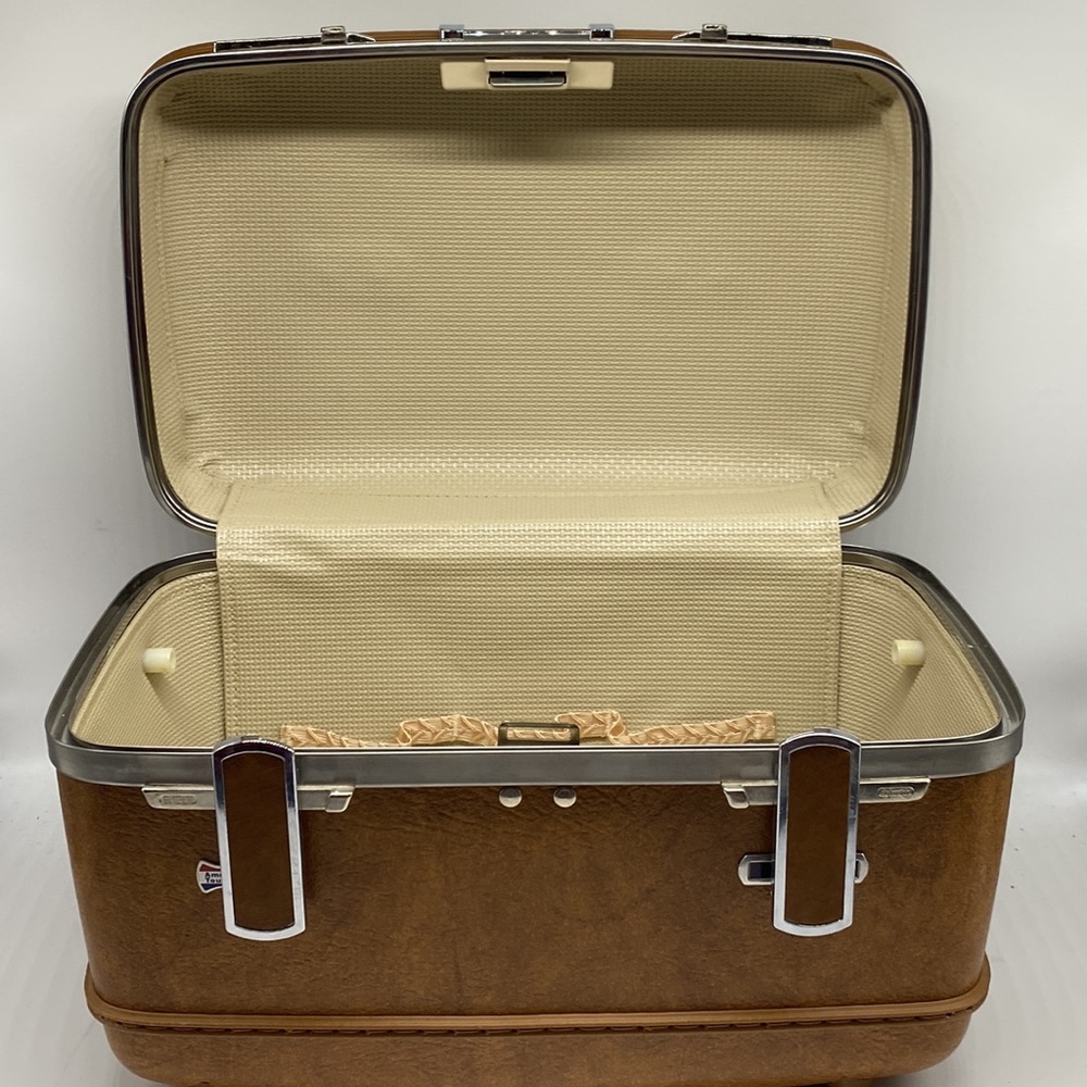 Vintage American Tourister Train Case Cosmetic Hard Case Luggage - Picture 10 of 15